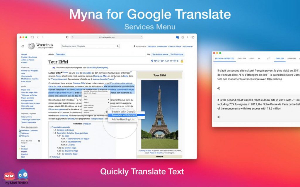 Myna for Google Translate – Công cụ dịch ngay trên Menubar