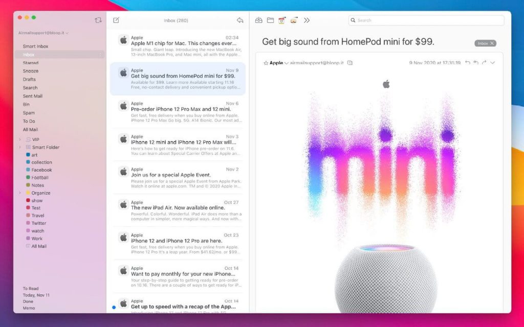 Airmail Pro – Email client nhỏ nhưng mạnh mẽ