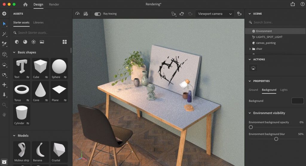 Adobe Substance 3D Stager – Công cụ bố trí, ánh sáng, dàn cảnh, bố cục 3D