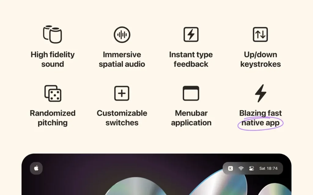 Klack – Tạo âm thanh giả lập gõ phím cơ