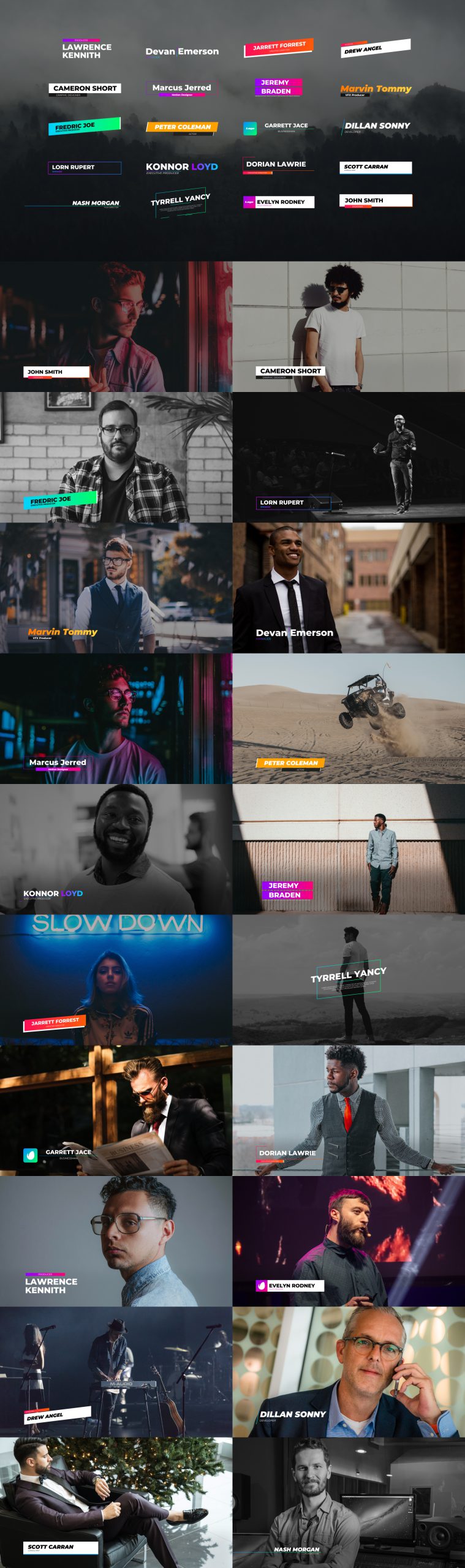 20 Creative Lower Thirds for Final Cut – 20 hiệu ứng chữ cho Final Cut