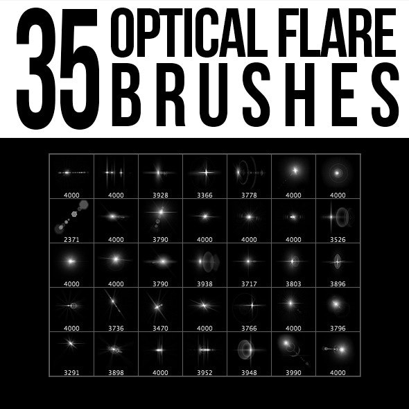 35 Optical Flare Brushes – 35 brush ánh sáng đẹp