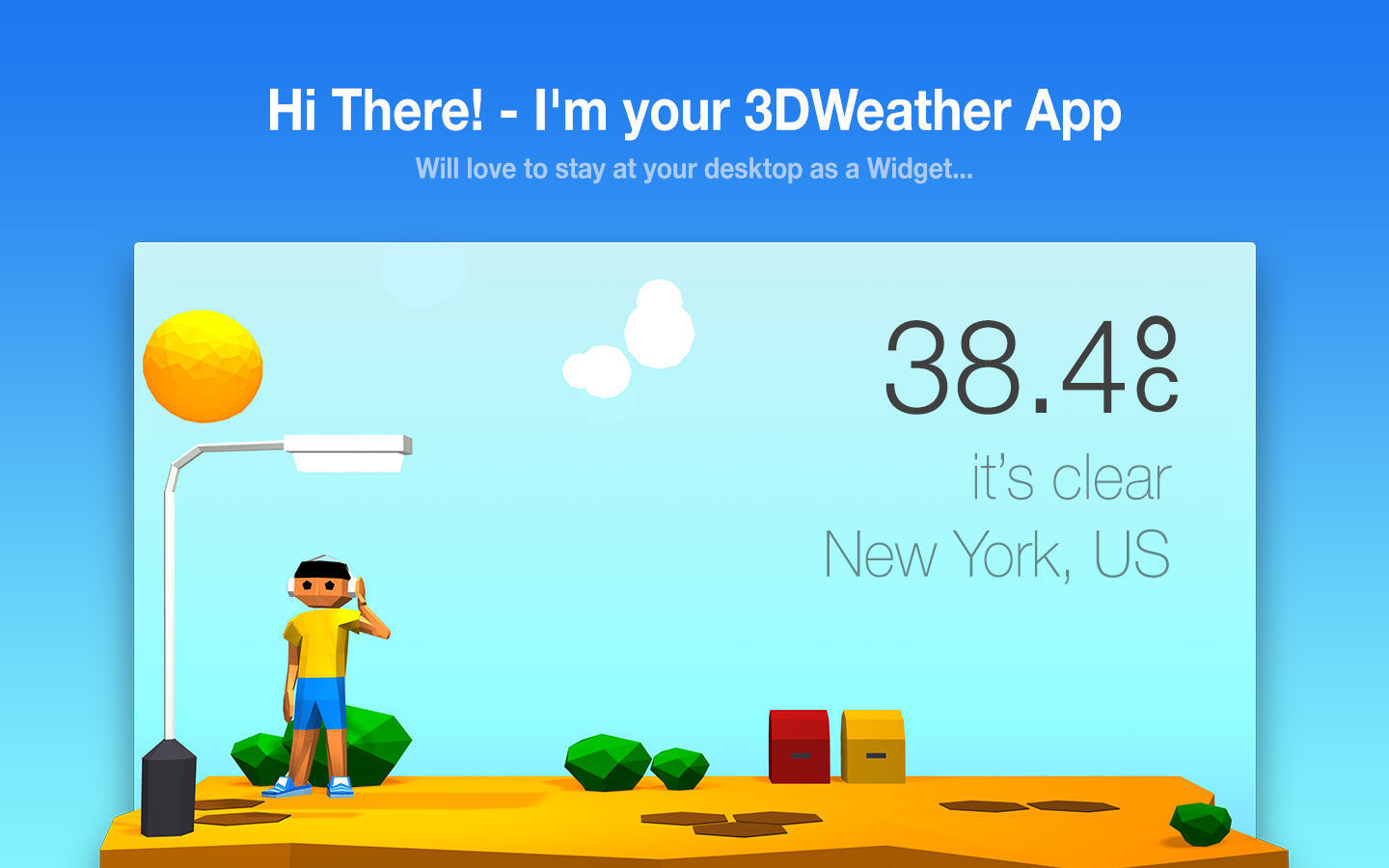3DWeather – Nhận thông tin dự báo thời tiết theo kiểu 3D