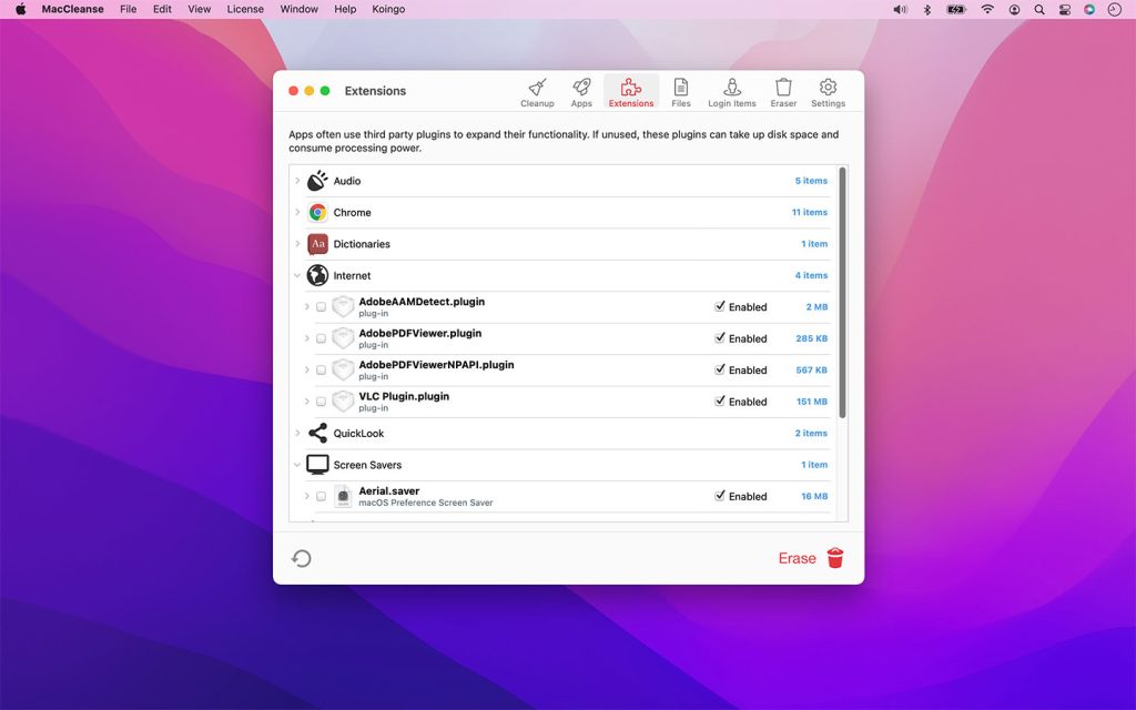 Maccleanse – Phần mềm dọn dẹp và tối ưu hệ thống