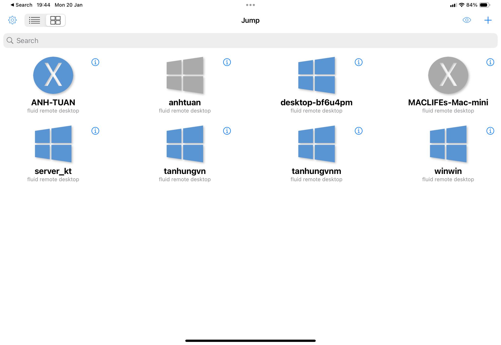 Hướng dẫn sử dụng Jump Desktop – Remote Win – Mac – iPhone – iPad