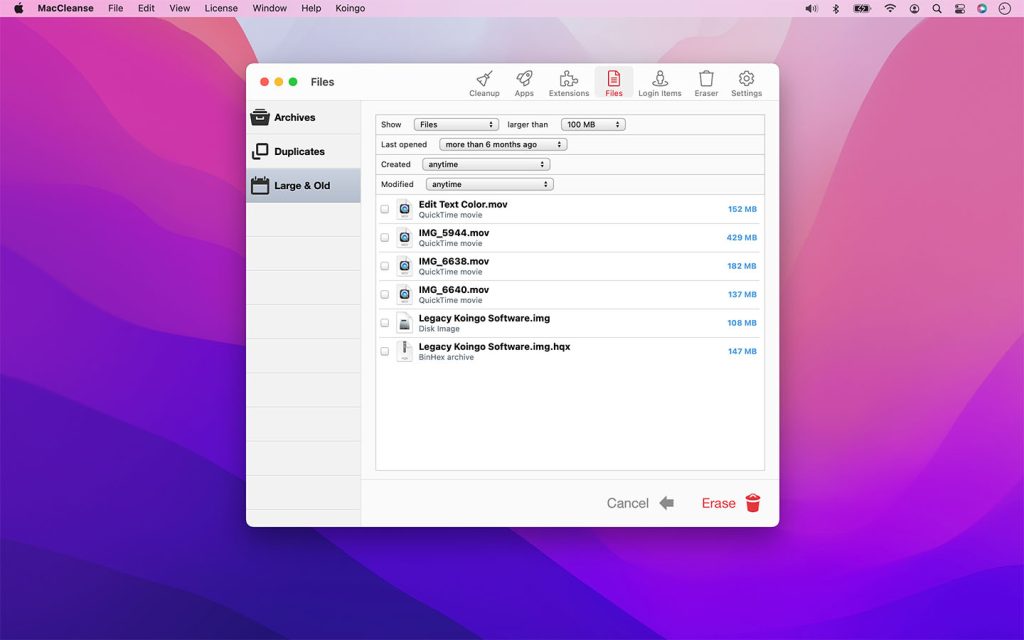 Maccleanse – Phần mềm dọn dẹp và tối ưu hệ thống