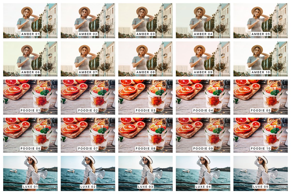 50 Influencer Lightroom Presets LUTs – 50 Preset, LUTS chỉnh màu đẹp