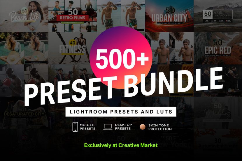 500+ Lightroom Presets & LUTs Bundle – Bộ sưu tập khủng hơn 500 Preset, LUTS chỉnh màu