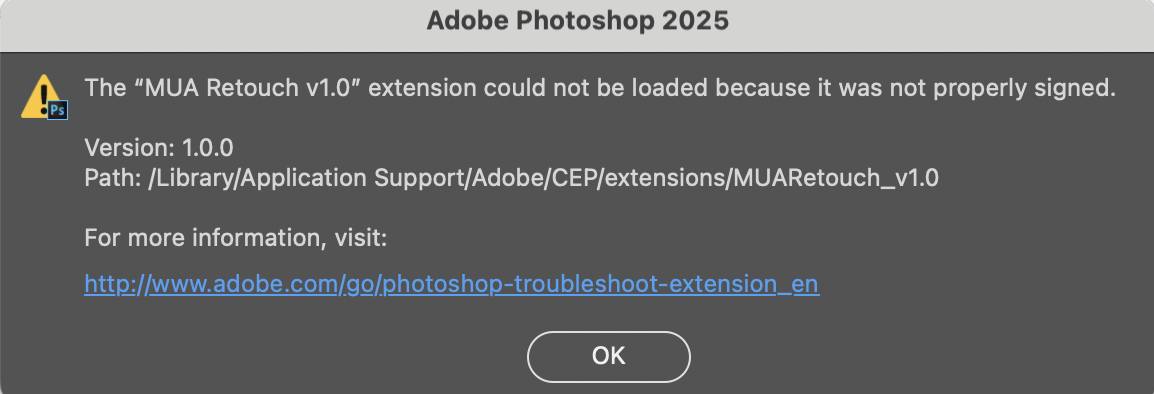 Sửa lỗi Extension could not be loaded because it was not properly signed