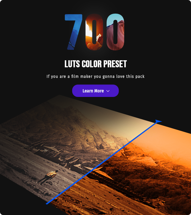700 Film Looks – LUT Color Preset Pack – Bộ Luts đẹp từ Videohive