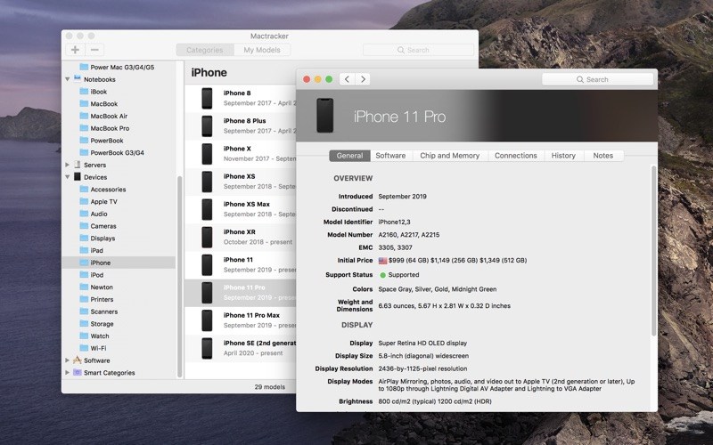 Mactracker – Phần mềm tổng hợp thông tin mọi thiết bị của Apple