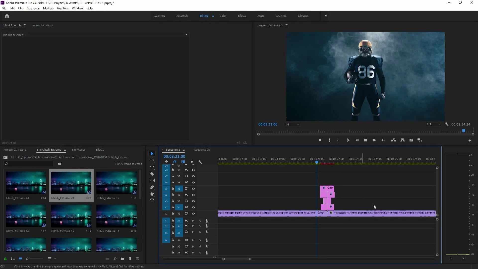 95+ Glitch Transitions – 95+ hiệu ứng chuyển cảnh “trục trặc” cho Premiere Pro