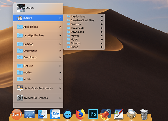 ActiveDock – Thay đổi cách hiển thị của thanh Dock