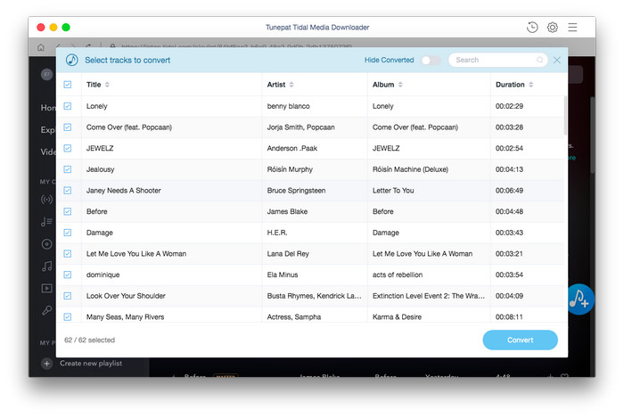 TunePat Tidal Media Downloader – Công cụ tải và chuyển đổi định dạng nhạc trên Tidal