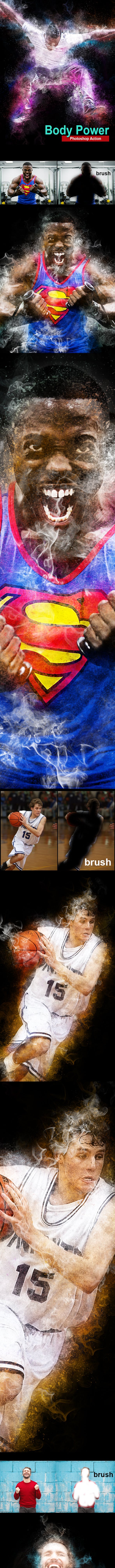 Amazing Body Power Photoshop Action – Action tạo khói mờ ảo