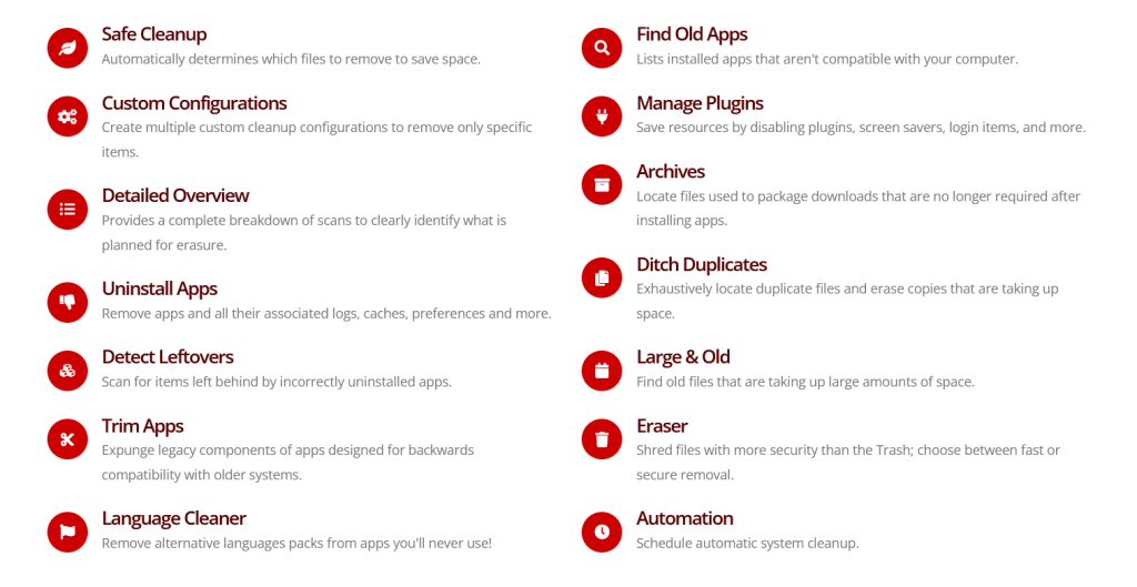 Maccleanse – Phần mềm dọn dẹp và tối ưu hệ thống