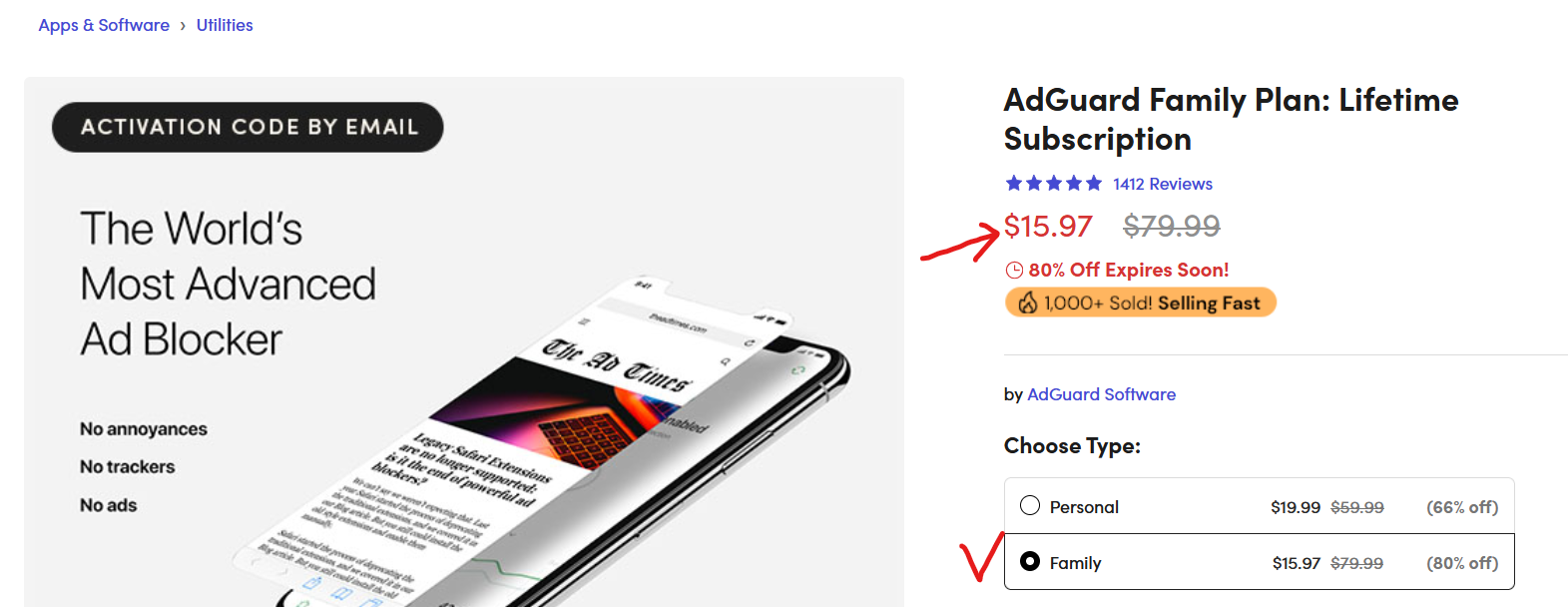 Blackfriday 2024 – Adguard Family Lifetime