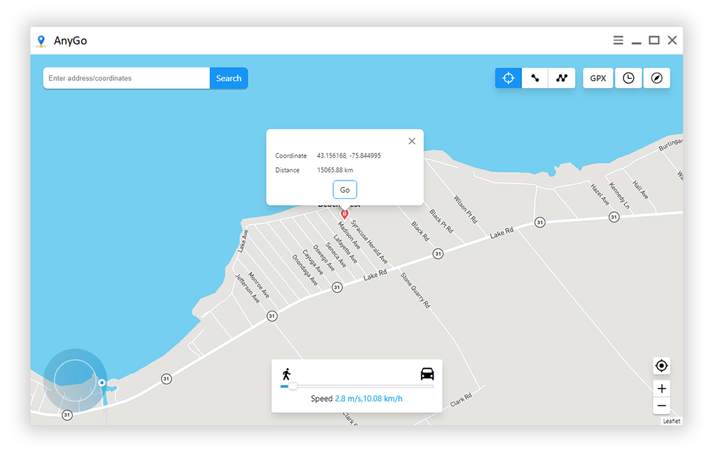 AnyGo – Giả lập vị trí GPS trên iPhone / iPad của bạn