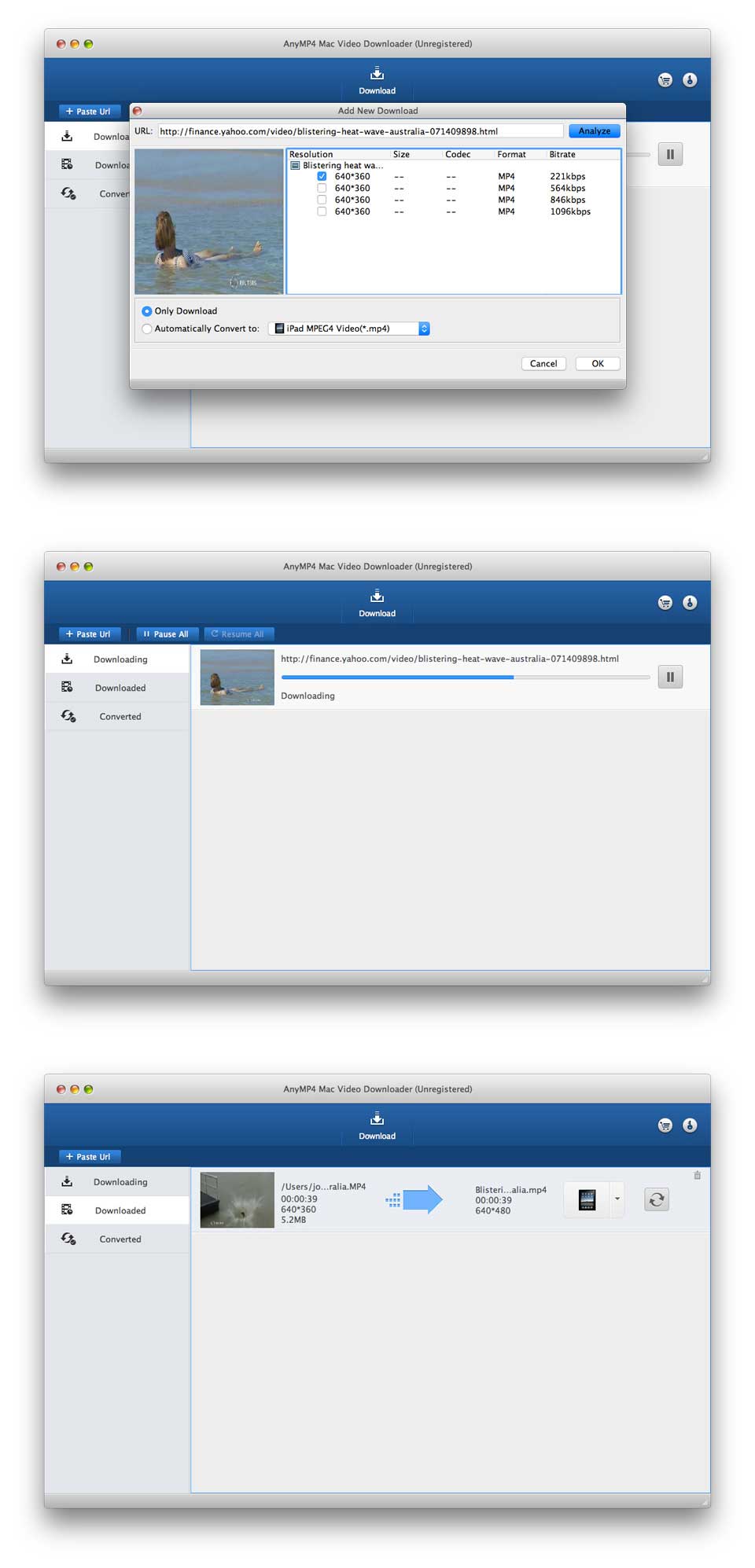 AnyMP4 Mac Video Downloader – Tải và chuyển đổi video trực tuyến cho Mac