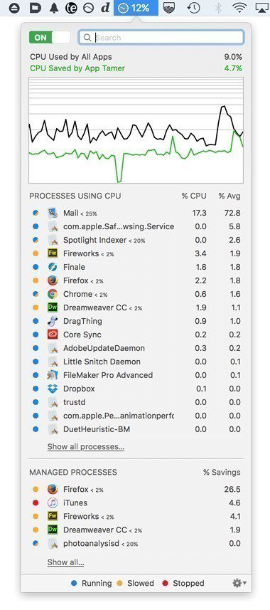 App Tamer – Ứng dụng quản lý, tối ưu hoạt động của CPU