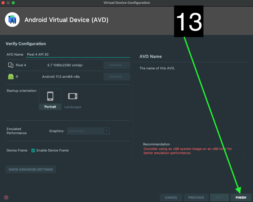 Hướng dẫn cài Android Emulator chạy native trên Apple Silicon M1
