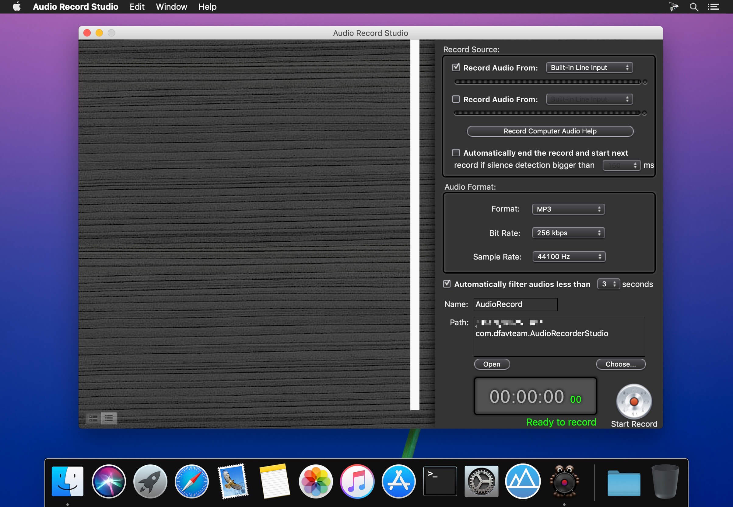 Audio Record Studio – Trình ghi âm chuyên dụng trên Mac