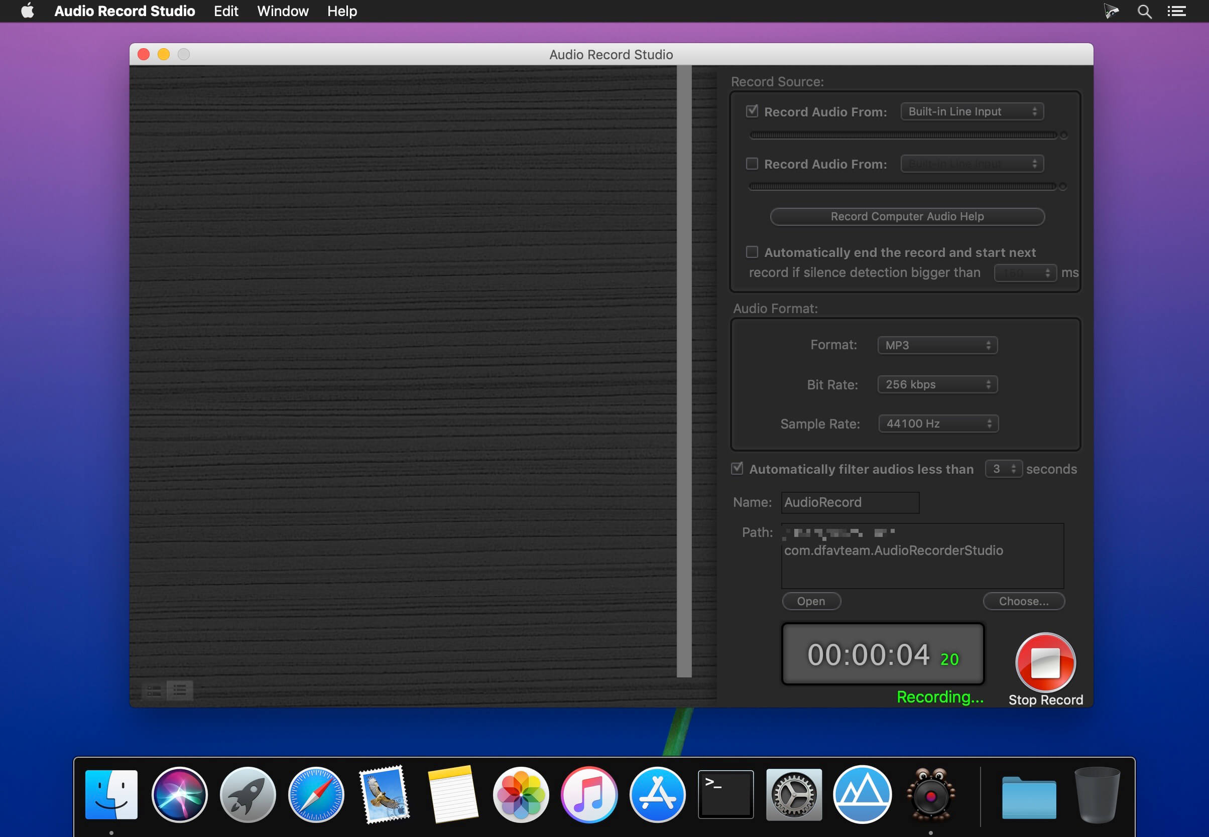 Audio Record Studio – Trình ghi âm chuyên dụng trên Mac