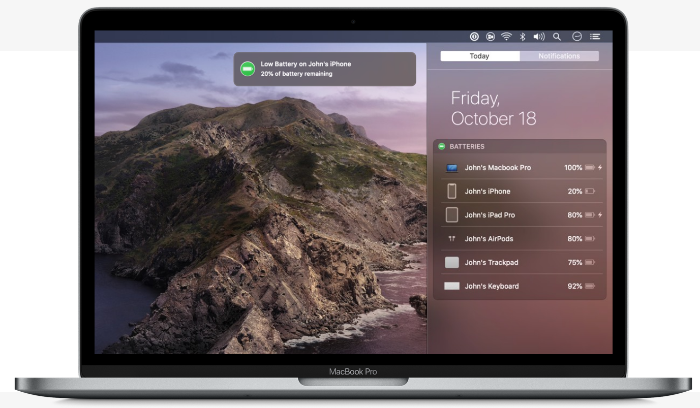 Batteries – Theo dõi Pin của iDevice và các thiết bị khác ngay trên Mac