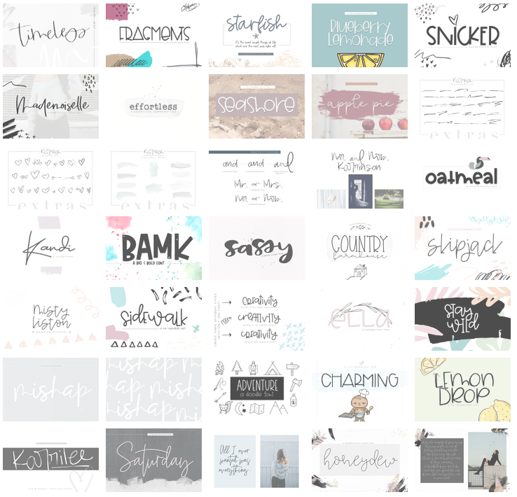 Best of 2018 BIG Font Bundle – Bộ sưu tập Font của KA Designs