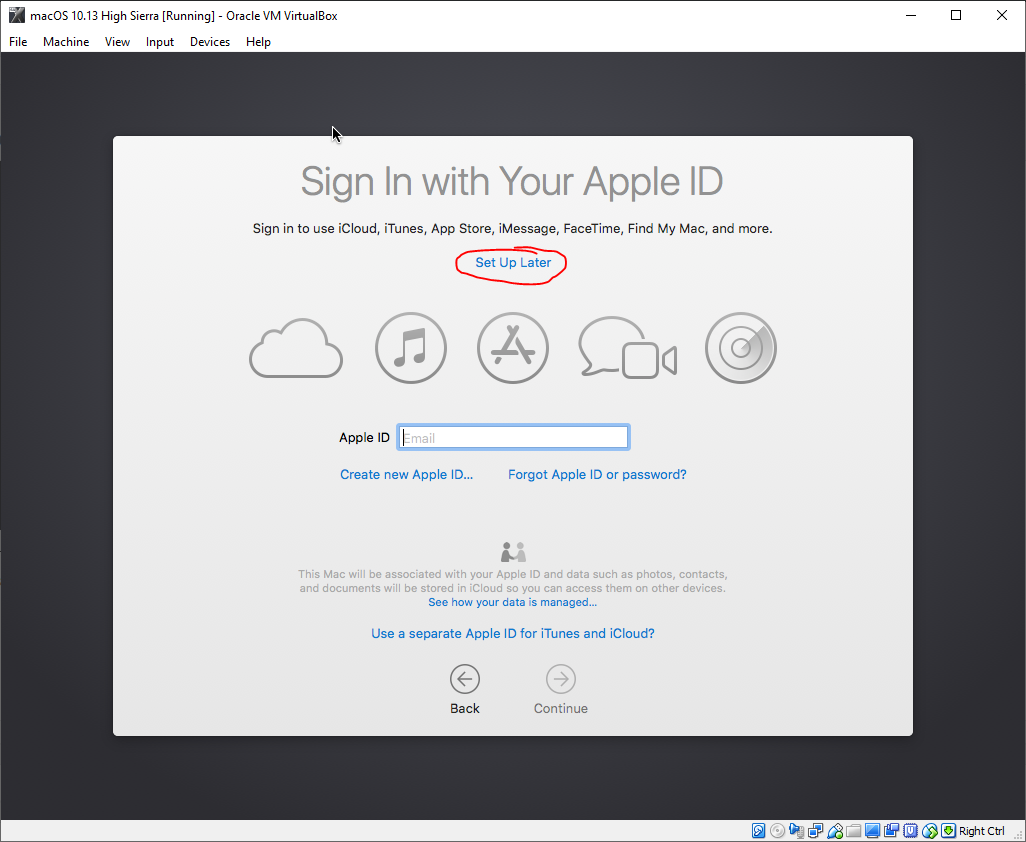 Hướng dẫn cài macOS High Sierra 10.13.6 trên Windows bằng VirtualBox