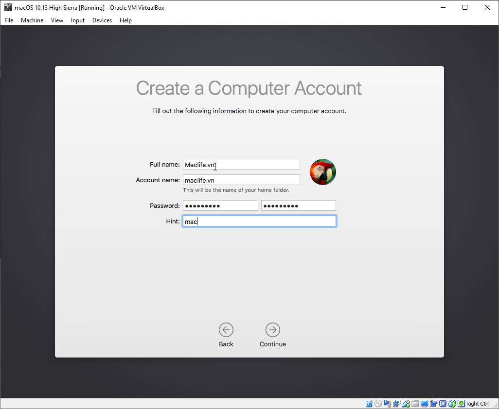 Hướng dẫn cài macOS High Sierra 10.13.6 trên Windows bằng VirtualBox