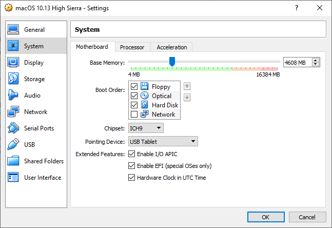 Hướng dẫn cài macOS High Sierra 10.13.6 trên Windows bằng VirtualBox