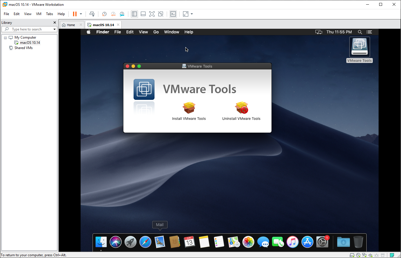 Hướng dẫn cài macOS Mojave 10.14 trên Windows bằng VMware