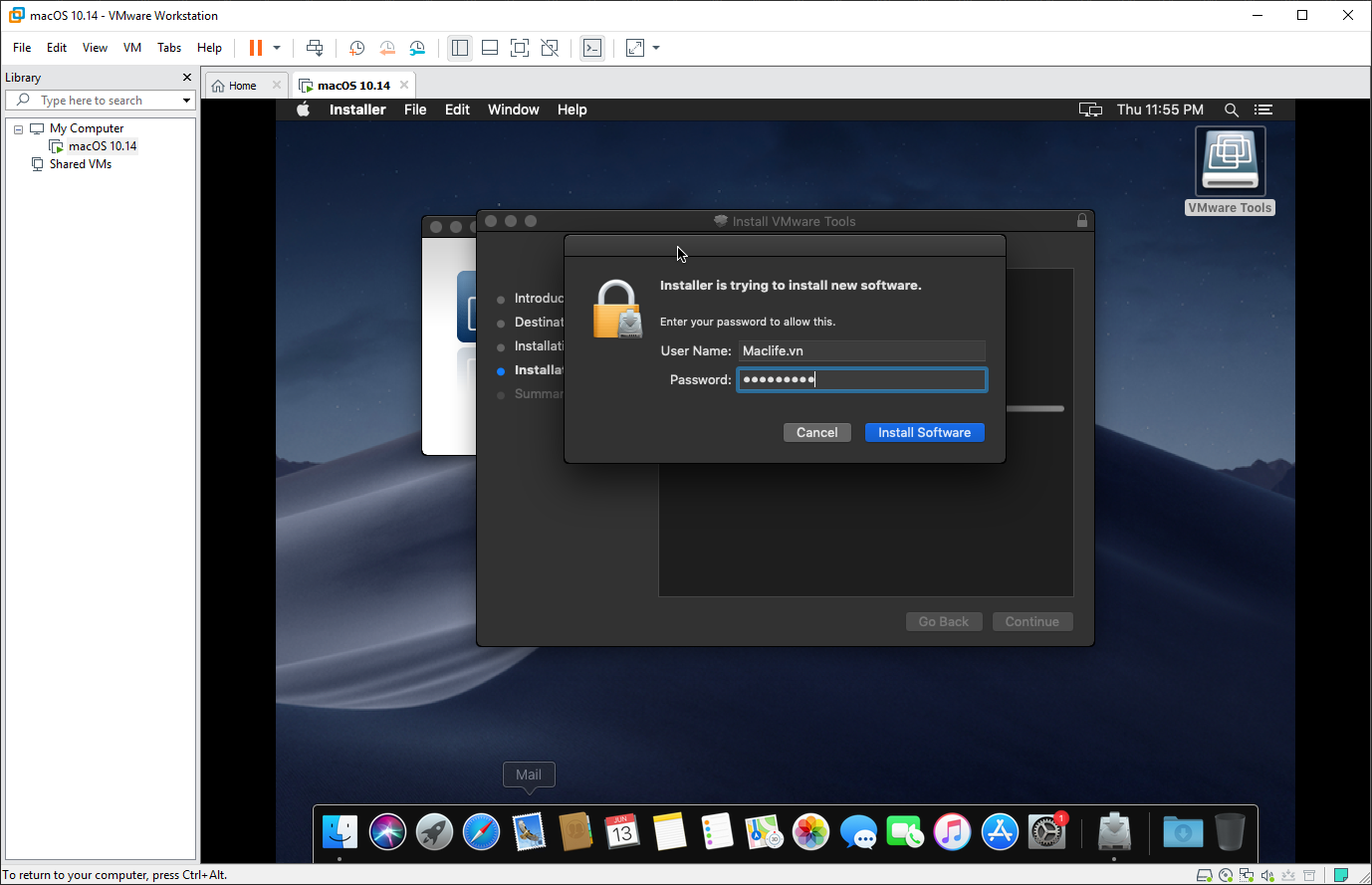 Hướng dẫn cài macOS Mojave 10.14 trên Windows bằng VMware