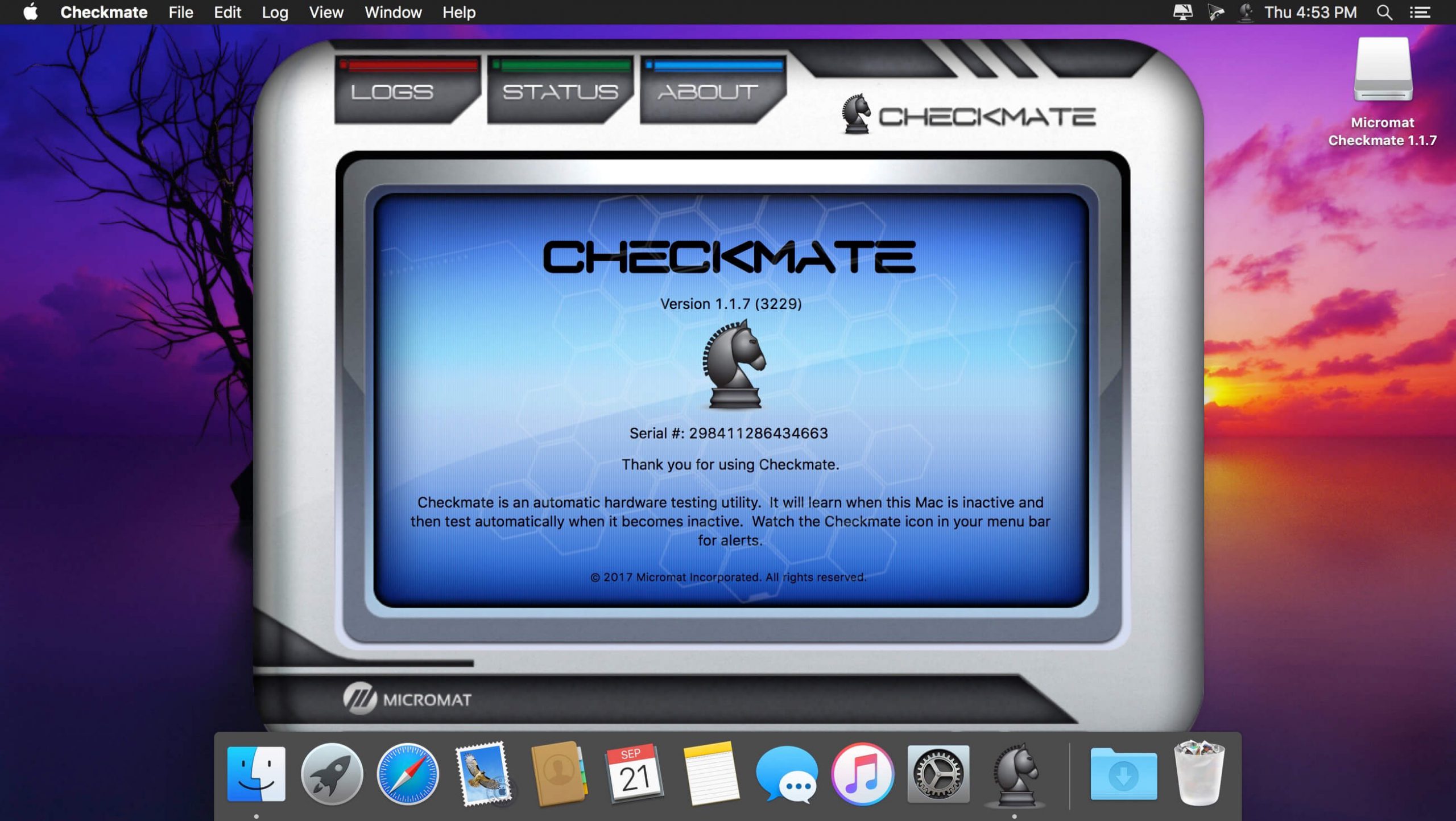 Checkmate – Ứng dụng theo dõi tình trạng máy Mac của bạn