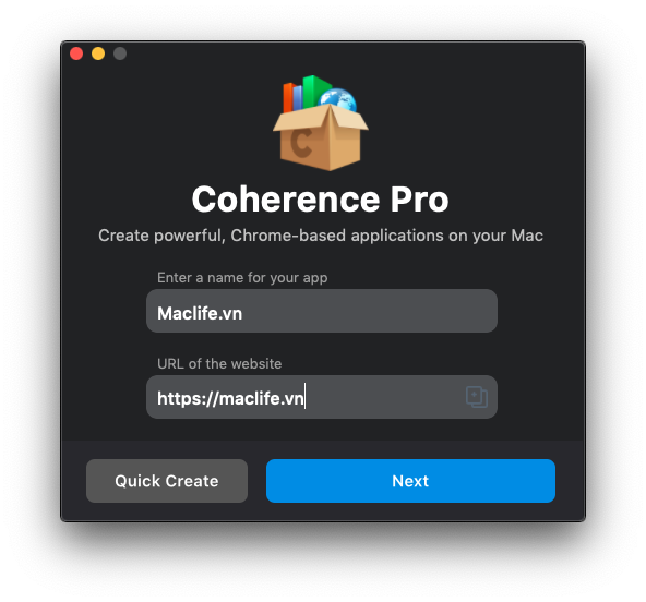 Coherence X – Ứng dụng giúp chuyển website thành ứng dụng trên Mac