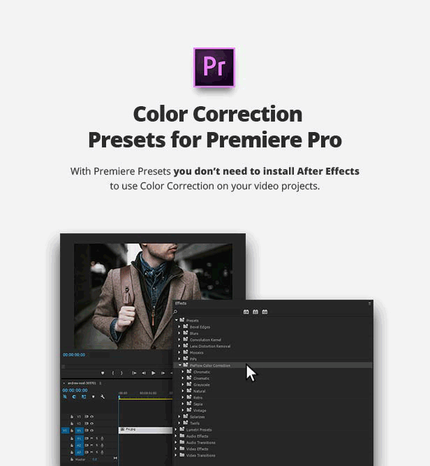Color Correction & Color Grading Presets for Premiere Pro – 45 preset chỉnh màu dành cho Pre