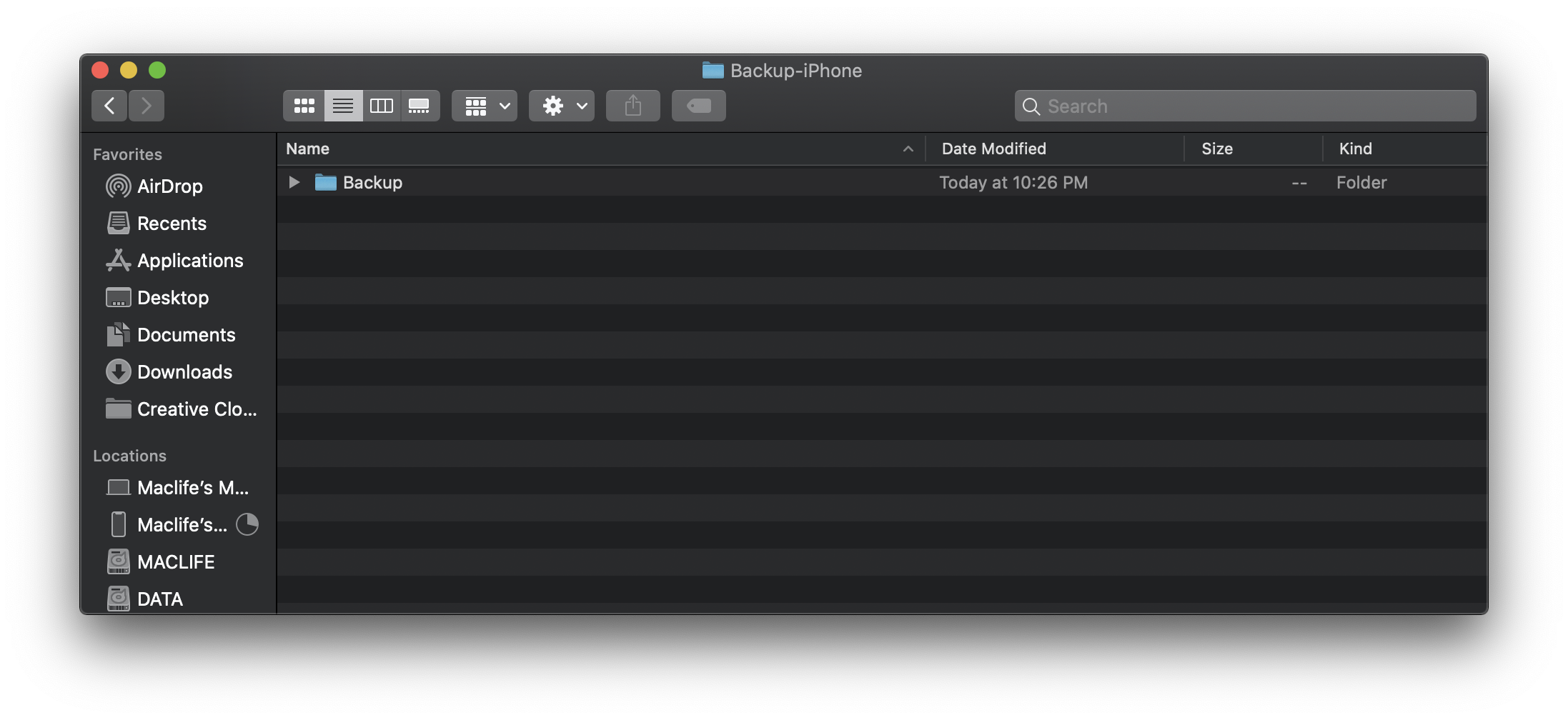 Cách đổi đường dẫn thư mục Backup iPhone trên macOS