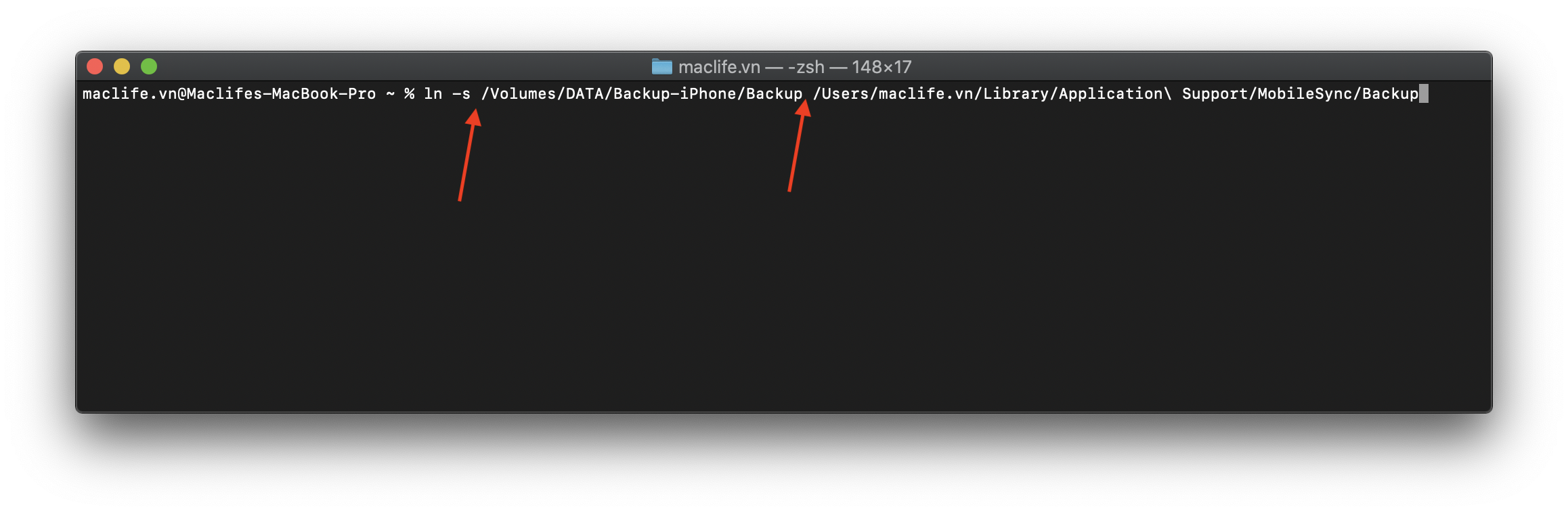 Cách đổi đường dẫn thư mục Backup iPhone trên macOS
