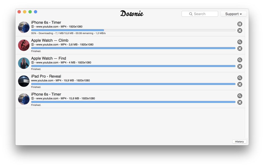 Downie 3 – Ứng dụng hỗ trợ tải Video trên Mac, Support Youtube, Vimeo…