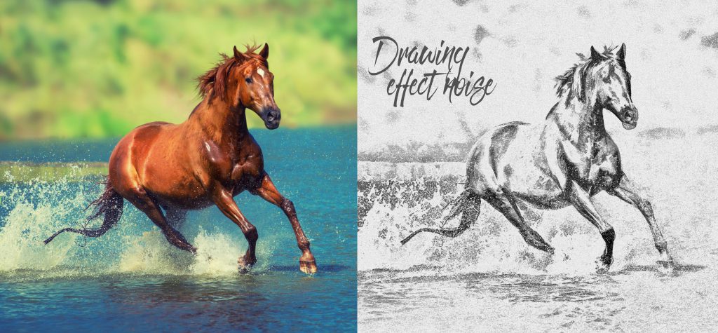Drawing Effect Noise – Action chuyển ảnh thường thành ảnh vẽ