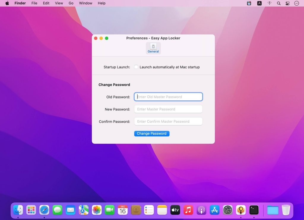Easy App Locker – Đặt mật khẩu truy cập ứng dụng trên Mac