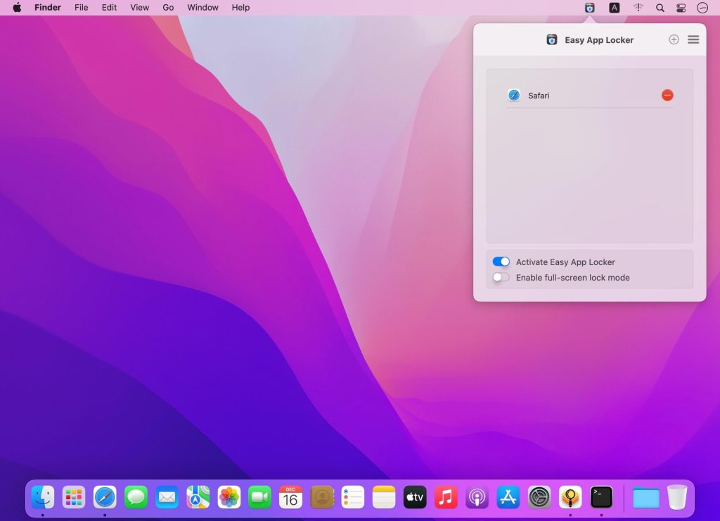 Easy App Locker – Đặt mật khẩu truy cập ứng dụng trên Mac