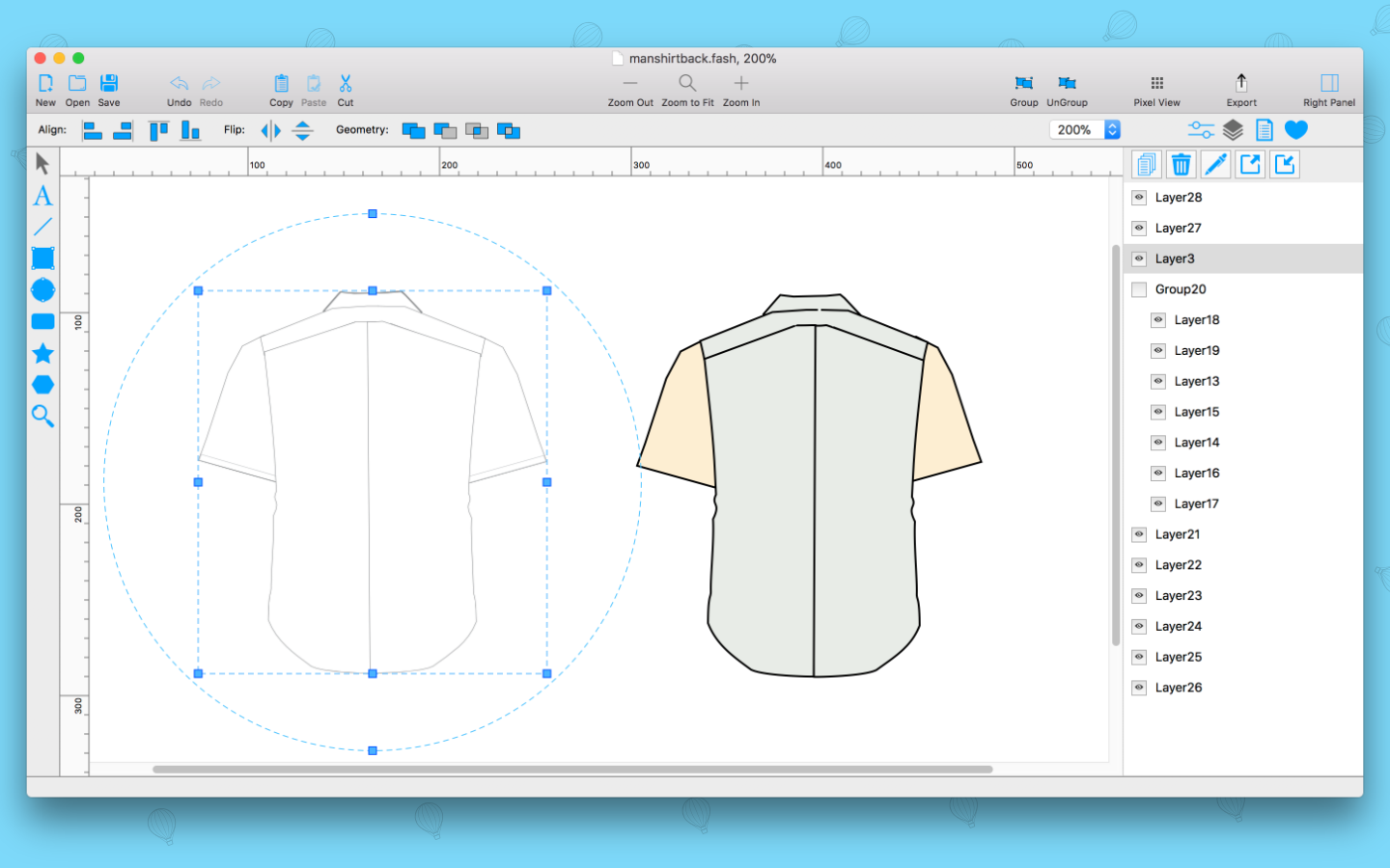 fashionartscreenshot1 Fashion Art – Ứng dụng thiết kế thời trang trên Mac