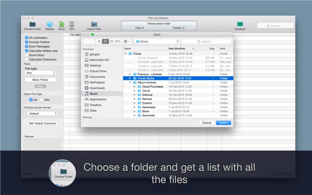 File List Export – Phần mềm tạo danh sách chi tiết các file trong thư mục