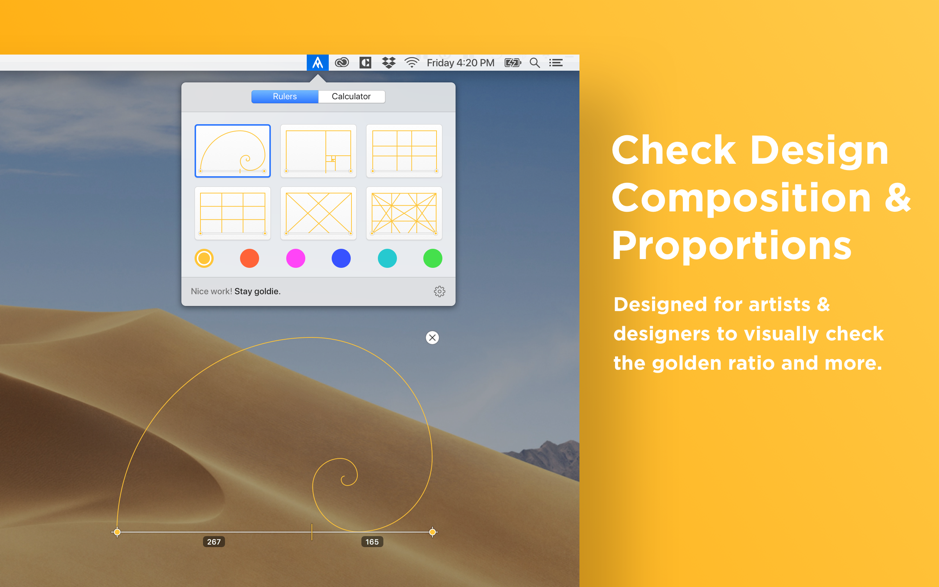 Goldie App – Công cụ tính toán tỷ lệ vàng, hỗ trợ thiết kế chuyên nghiệp