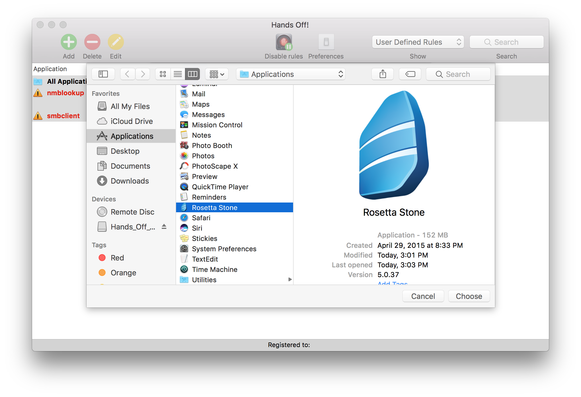 Hướng dẫn sử dụng Hand Off! để quản lý kết nối Internet cho ứng dụng