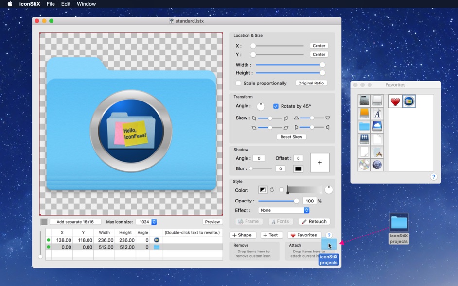 iconStiX – Đính hình vào thư mục trên Mac