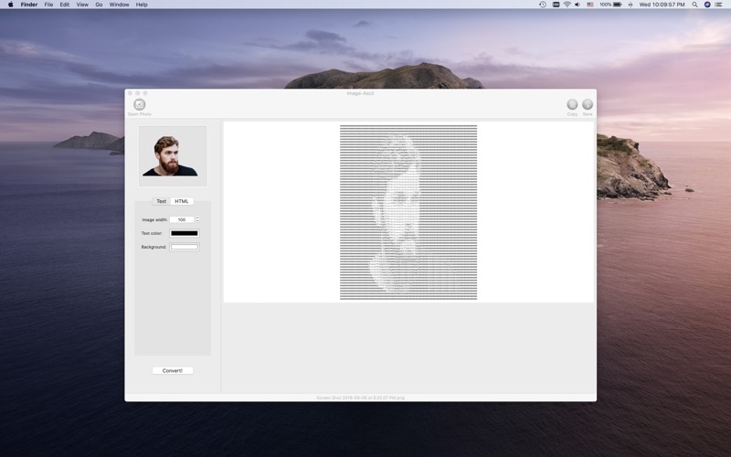 Image-Ascii – Chuyển ảnh chụp thành ảnh kiểu Ascii