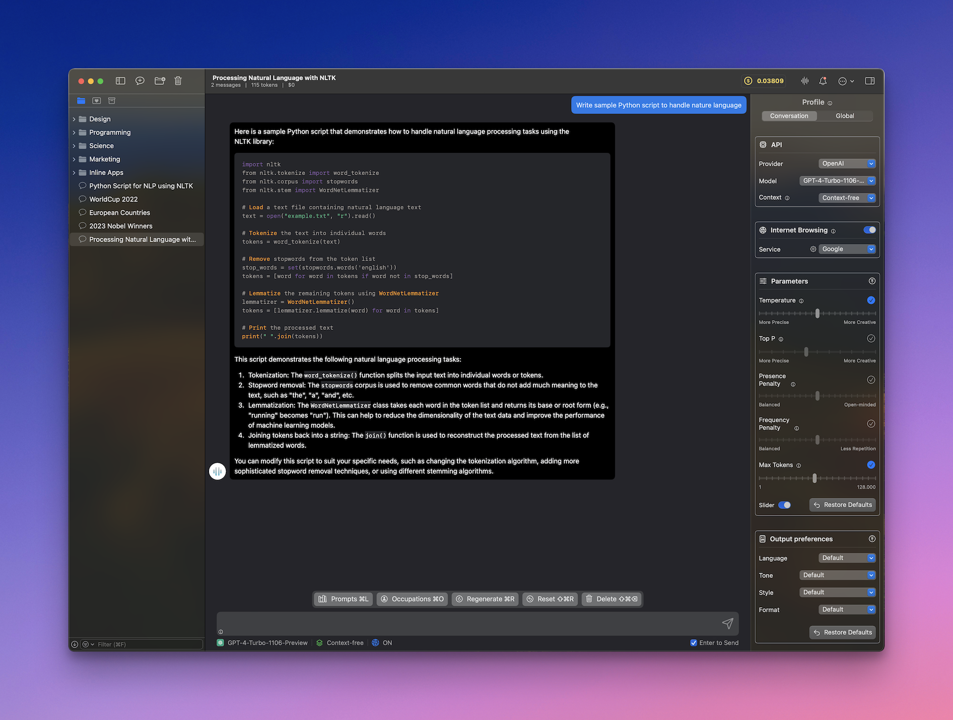 MindMac – ChatGPT Client khá ngon trên Mac